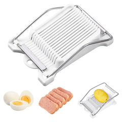 Upgrade Hand Luncheon Meat Slicer, Manual Egg Cutter, Multi-Purpose Kitchen Tool for, Cheese Bananas, Avocados, Vegetables Dishwasher Safe, Rust-Resistant (yellow, 10-Wire)