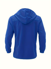 2024 Foreign Trade New Product Men'S Mid-Length Slim Fit Windbreaker Hooded Casual Pure Coat Performance Clothing