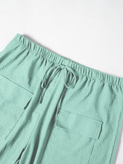 Circle 3pcs Set Standard Size Women's Shorts Casual Beach Pants with Pockets