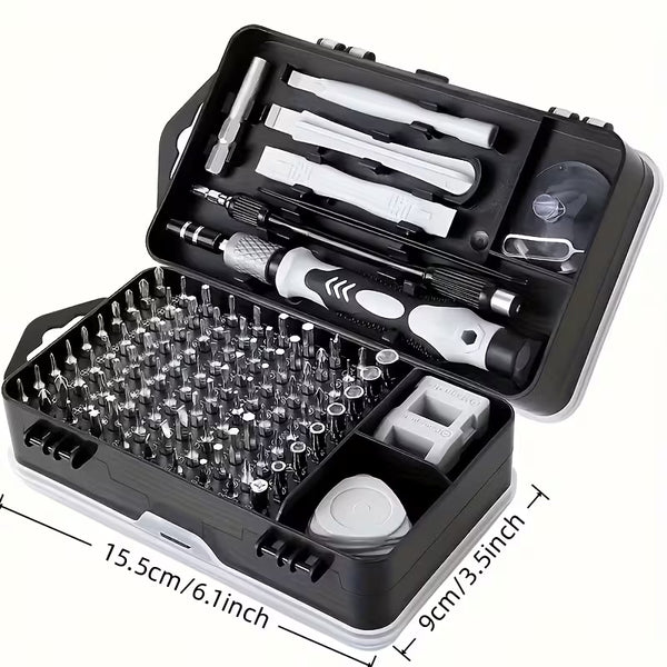 114-in-1 Premium Screwdriver Tool Set, Magnetic Bit Design & High Hardness Construction, Multi-functional Repair Kit with Specialty Special-Shaped Screw Bits