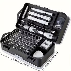114-in-1 Premium Screwdriver Tool Set, Magnetic Bit Design & High Hardness Construction, Multi-functional Repair Kit with Specialty Special-Shaped Screw Bits