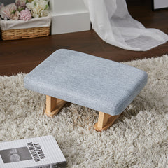 Small Linen Padded Stool Sofa Side Footstool Footrest Hallway Shoe Stool Living Room Bedroom Stool Seat