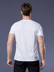 20pcs Black-White-Army-Green-Tan Red-Black-Card-Gray-Red-Black-White-Tan-Card-Army-White-Gray-Tan-Red-Army Mixed Color, Ultra-Light Men's Crew Neck T-Shirt - Quick-Drying, Breathable, Sweat-Wicking Shirt, Suitable for Fitness, Gym, and Running