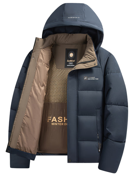 Winter New Warm Jacket with Detachable Hood, Trendy Fashion Men's Parka Coat, Business Casual Versatile Outerwear