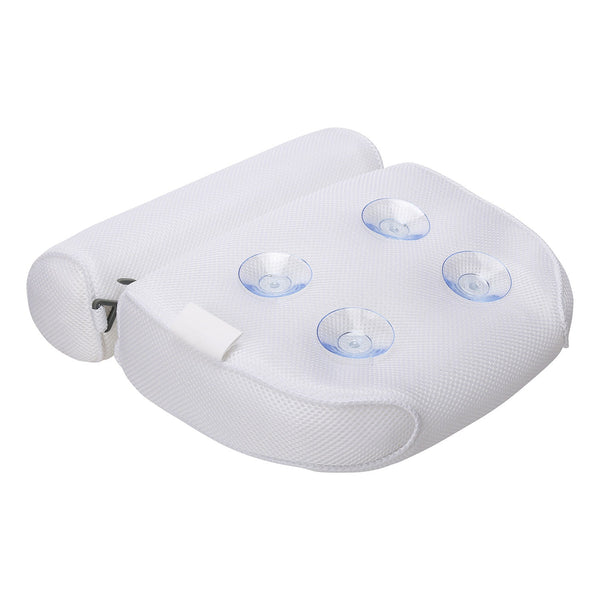 3D Mesh Bathtub Pillow with Neck and Back Support - Quick-Dry Vinyl Bath Mat, 6 Suction Cups and Hooks, Machine Washable Spa Accessory, Suitable for Bathtub, Hot Tub - Bathing Aid, Hot Spring Bath, Shower Decor, Bath Pillow, Bathtub Bathroom
