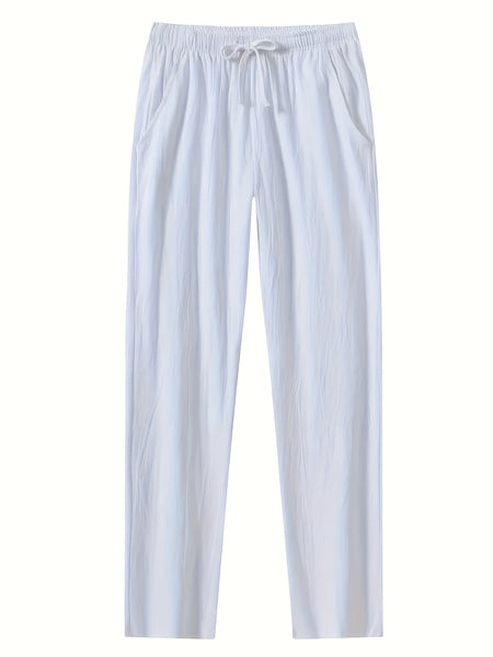 3pcs Solid Pants for Men, Trendy Casual Trousers for Males