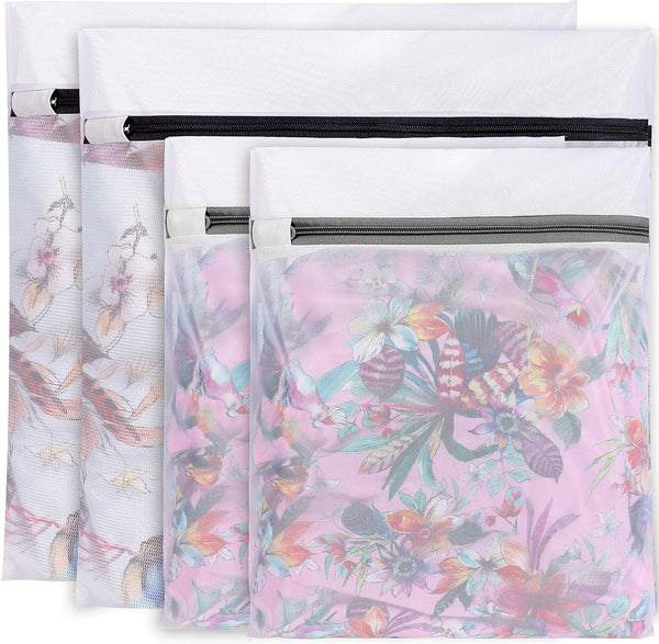 BAGAIL Mesh Laundry Bags, Washing Machine Wash Bags, Reusable and Durable Mesh Wash Bags for Delicate Blouse, Hosiery, Underwear, Bra, Lingerie and Baby Clothes, Great for Travel Storage Organization