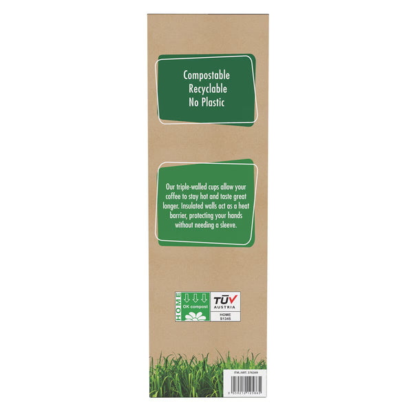 Ieco Recyclable Triple Wall Hot Cups & Lids, 16Oz X 100 Pack