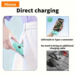Hinne 5000mAh Mini Portable Charger, Ultra-Compact Battery Pack Travel Phone Charger, Emergency Power Pocket Power Bank, USB Mobile Backup Battery Pack, Gift.