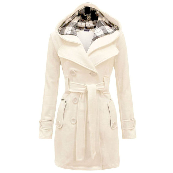 NOROZE Women’s Fleece Coat | Long Sleeve Belted Button Jacket | Warm Winter Outerwear | UK Sizes 8–26
