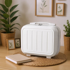 Portable Handheld Plastic Makeup Bag with Elastic Band & Zipper, Jewelry Box, Gift Box for Storing Souvenirs, Luggage Cart for Boarding The Aircraft, Multifunctional Suitcase with Internal Dividers, Can Hold Cosmetics, Towels, Toiletries
