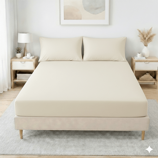 30cm Extra Deep Fitted Sheet - Premium Brushed Microfiber Bed Sheet, Super Soft & Breathable, Elasticated Corners for Snug Fit, Single/Double/King/Super King Sizes