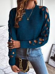 Directional Spring Summer 2026 New Style Solid Color Hollow Out Pullover Sweater