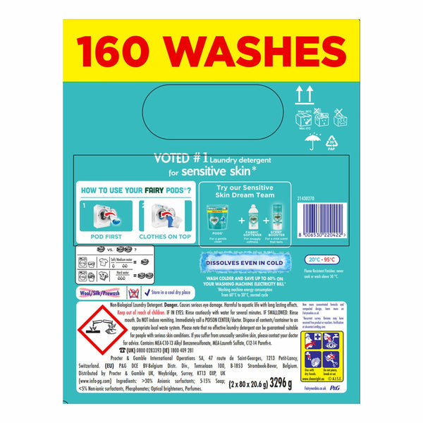 Fairy Non Bio 4 in 1 Pods, 160 Wash