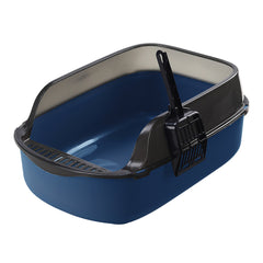 Extra Large Open Cat Litter Tray High Sided Deep Jumbo Rim Pan Box Loo Toilet Large Open Cat Litter Tray High Sided Deep Jumbo Pan Box Loo Toilet Cat Centre Extra Large High-Sided Cat Litter Box - Semi-Enclosed Design with High Walls for Cats & Rabbits, E