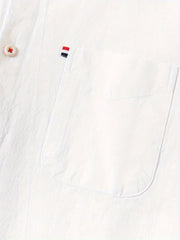 Linen Men'S Casual Shirt Long Sleeve Linen Solid Color Breathable Fashion Men'S Top Blouse Retro Open Front with Pockets