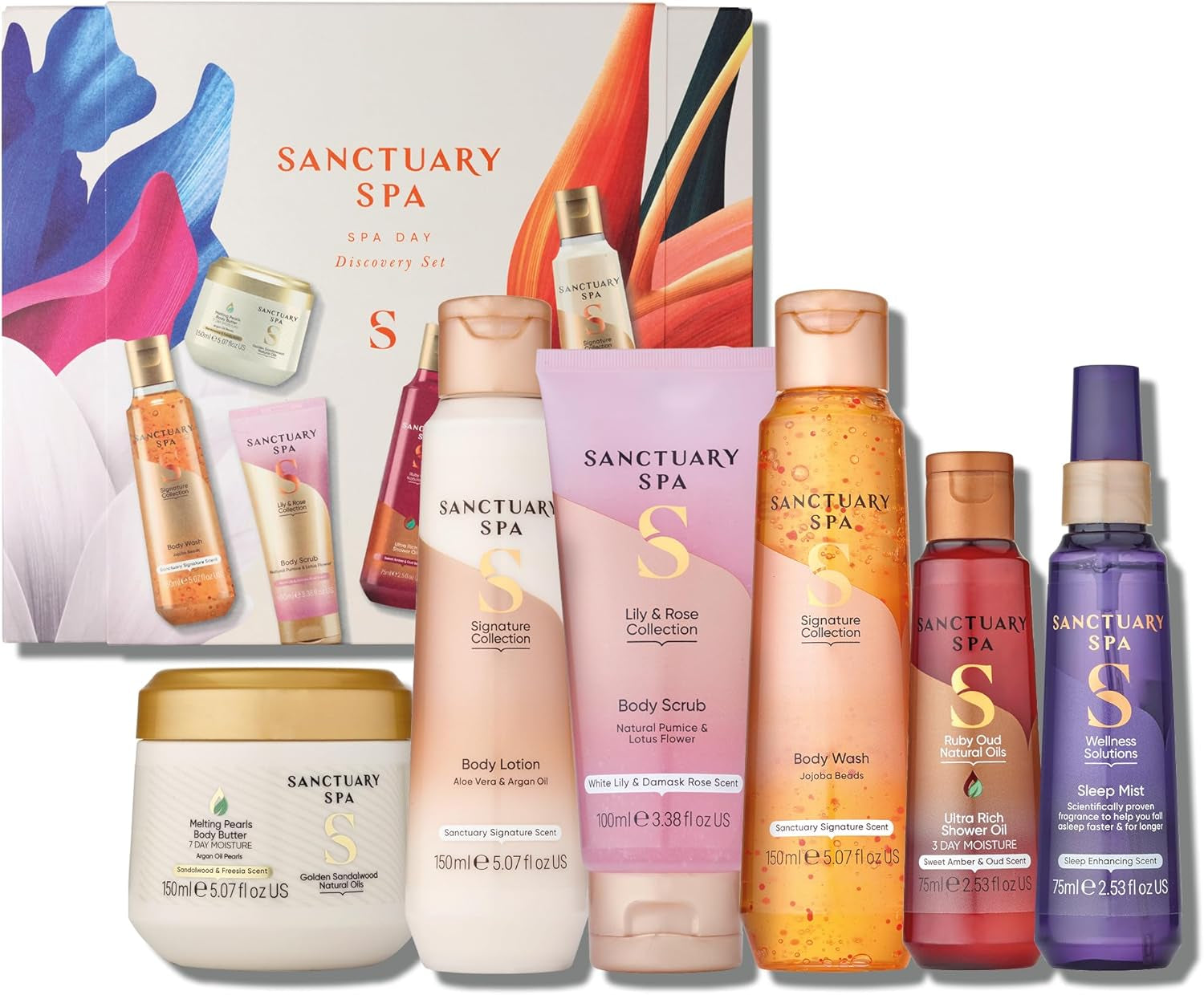 Sanctuary Spa Spa Day Discovery Gift Set, Vegan, Gift for Women, Birthday Gift, Womens Gift Sets, Self Care Gift
