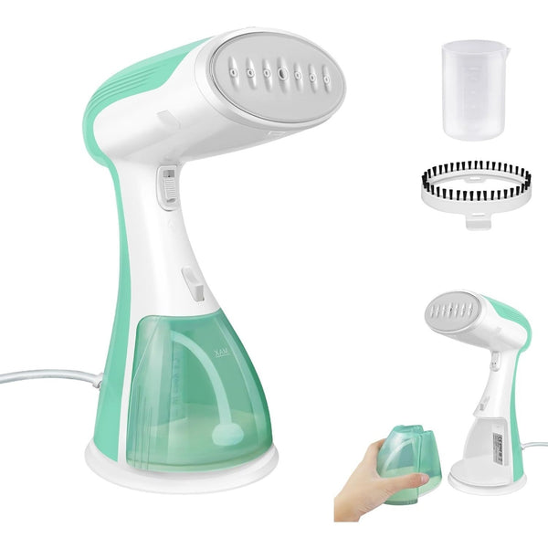 Handheld Clothes Steamer, Portable Garment Steamer Clothing for Home Office Travel, 30s Fast Heat-up Powerful steam Iron with 300ML Large Water Tank, Mini Compact Fabric Wrinkle Remover