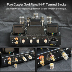 Audiophile 6P1 Tube Power Amplifier Class a Single-Ended Parallel High-Power HIFI Power Amplifier Retro Tube VU Meter Amplifier