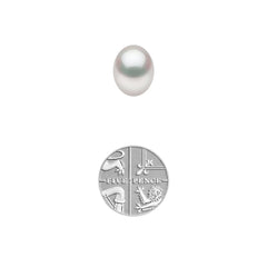 9Mm Cultured Freshwater White Pearl Pendant, 18Ct Yellow Gold