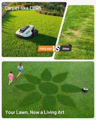 MAMMOTION YUKA Mini 500 Robot Lawn Mowe Perimeter Wire Free, Recommended for 500 ㎡, Maximum 700 ㎡,3D Al Vision, 45% Slope Capability, Automatic Mapping, Equipped with 4G Module