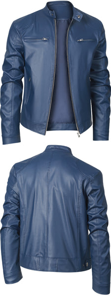 New Autumn/Winter Men's Jacket, European/American Style Motorcycle Jacket, Men's Stand Collar Windproof Winter Outerwear