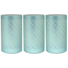 LED Table Lamps Battery Operated Cordless Desk Lights | Blue Green or Pink Flower Petal Design