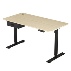 Electric Standing Desk, Sit Stand Table, Height Adjustable Electric Standing Computer Desk with USB Charging Port and Desk Drawer for Home Office