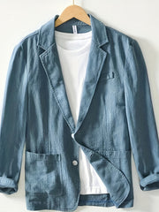 New Men'S - Single-Layer Suit Jacket, Soft, Comfortable, Stylish, Classic, Casual, And Suitable for Light Business Wear