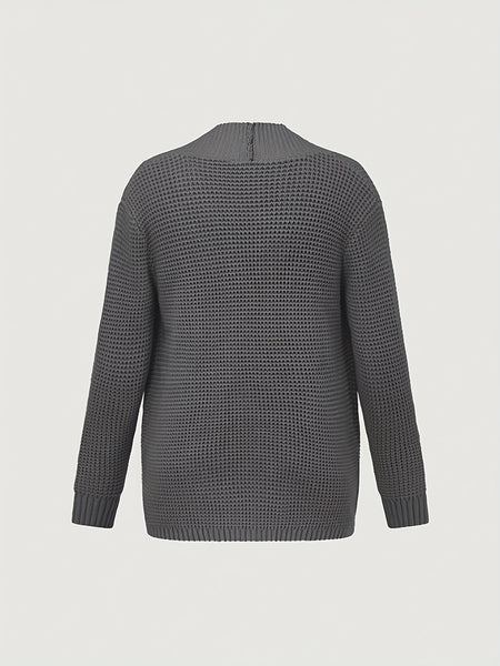 Men'S Casual Long-Sleeved Knitted Cardigan with Pockets in Autumn And Winter New Solid Color Style