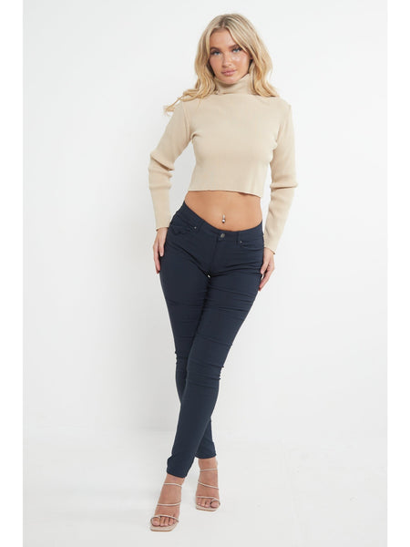 MYT Womens Chino Trousers Ladies Skinny Fit Super Stretch Office Work Casual Chinos Waist Size UK 6-18