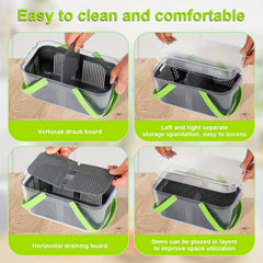 22-In-1 Heavy-Duty Manual Chopper - Vegetable Slicer, Vegetable Cutter, Chopper, Grinder, Suitable for Kitchen, Kitchen Utensils, Kitchen Small Tools, Kitchen, Vegetable Chopper