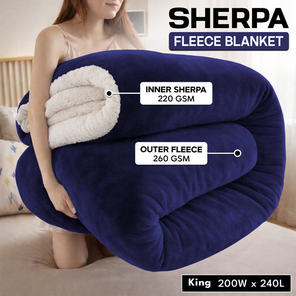 1pc Luxurious Double-Sided Sherpa Throw Blanket – Soft, Warm & Cozy Contemporary Blanket, Machine Washable, Perfect for Couch, Bed, Office & Travel, Ideal Gift