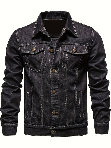 Men's Casual Washed Denim Jacket