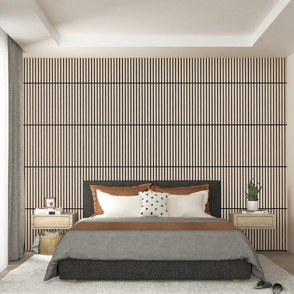 Artika Sonolok Acoustic Wall Panel Set in Light Grey / Ash & Black, 4 Pack