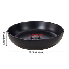 Black/Pink Round Washbasin, 400*400*110MM, includes drain assembly, elegant and stylish home decor washbasin, easy to clean, suitable for bathrooms, hotel restrooms, and balconies.