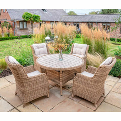 Kettler Hazel 6 Piece Wicker Dining Set with Umbrella