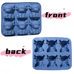 2pcs/3pcs 3D Highland Cow Ice Mold, 6-Grid Silicone Ice Mold, Highland Cow Shape Washable And Heat Resistant, Food Grade Ice Mold for Party Beverages, Foldable for Easy Ice Retrieval, Cocktails, Champagne, And Beverage Ice Grids