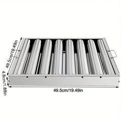 Stainless Steel Kitchen Exhaust Hood with Grease Baffle Filter - Modern, Sleek Design for Efficient Airflow and Easy Maintenance, Ideal for Home and Commercial Use, Commercial Kitchen Hood | Sleek Stainless Hood | Durable Kitchen Hood, Exhaust Fan