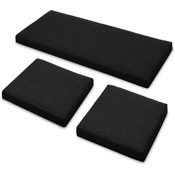 3pcs Replacement Outdoor Seat Cushion Pads for Rattan Furniture Water Resistant and Lightweight Patio Furniture Chair Padding
