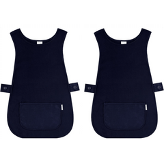 Pack of 2 Self Tabard Apron | Aprons for Men, Women, and Ladies | Professional Cooking Aprons with 2 Pockets | Adjustable Kitchen Apron for Baking, BBQ, Grilling, Gardening, Crafting, Cleaning, Painting, Barista, Restaurant Work | Cute & Stylish Gift Apro