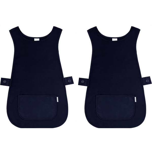 Pack Of 2 Self Tabard Apron in eight different colours | Aprons for Men, Women, and Ladies | Professional Cooking Aprons with 2 Pockets | Adjustable Kitchen Apron for Baking, BBQ, Grilling, Gardening, Crafting, Cleaning, Painting, Barista, Restaurant Work
