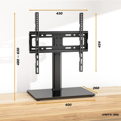 Universal Table Top TV Stand - Swivel TV Stand Base for 26-55 Inch Lcd/Led/Oled/Plasma Tvs with Bracket Height Adjustable Max. VESA 400X400Mm up to 40KG1