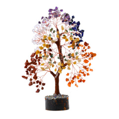 7 Chakra Crystal Tree of Life - Healing Crystal Bonsai Tree for Spiritual Home Office Decor, Positive Energy Gift for Women Men, Yoga & Meditation Room Accessories by Nilo Crystals with Mini Crystal Guide