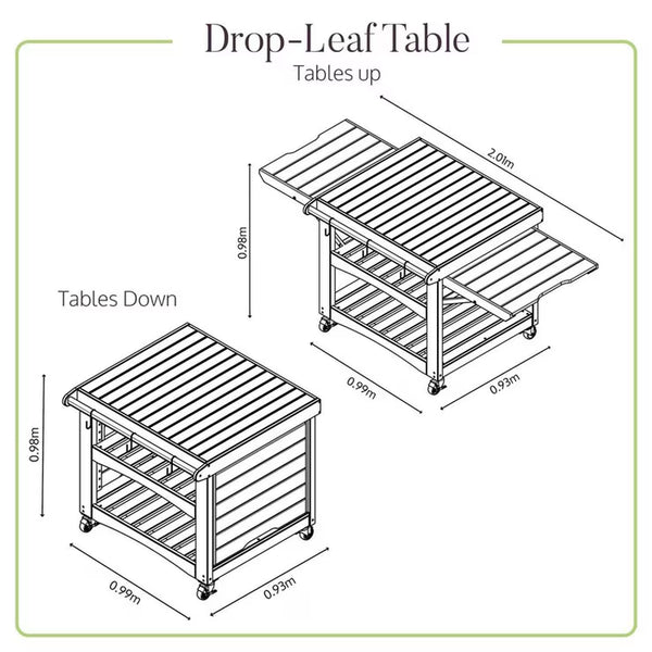 Zest Garden Drop Leaf Table