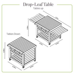 Zest Garden Drop Leaf Table