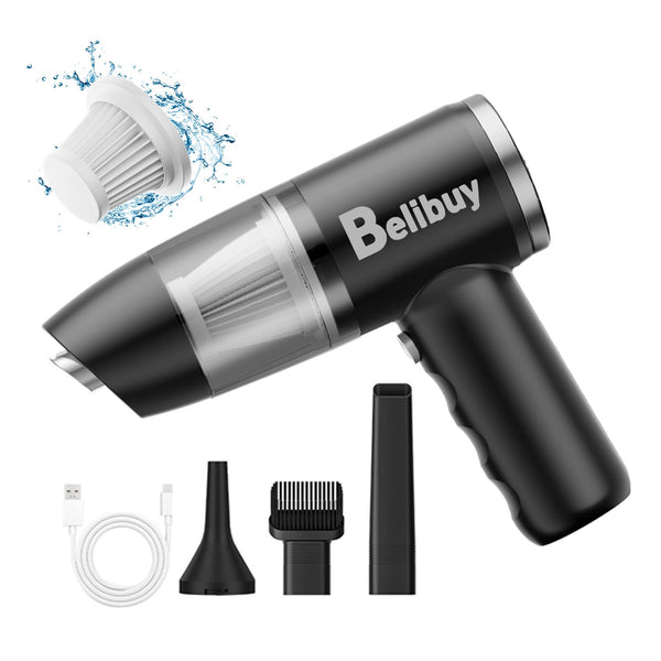 [Car Wireless Vacuum Cleaner] 15000Pa Large Suction Power Handheld And Portable, Long Battery Life Fast Charging with Flat Suction Head, Powerful Vacuuming, Hair Removal, Pet Hair, Nook And Cranny Cleaning, Dust And Hair In The , And Suck It Up