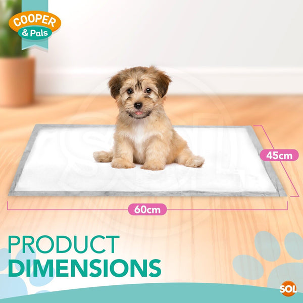 100 Puppy Training Pads for Dogs | Large 60x45cm Dog Pee Pads with Leak-Proof Backing & Odour Control | Super Absorbent Puppy Toilet Training Mats | Bulk Disposable Dog Wee Pads for Housebreaking & Travel