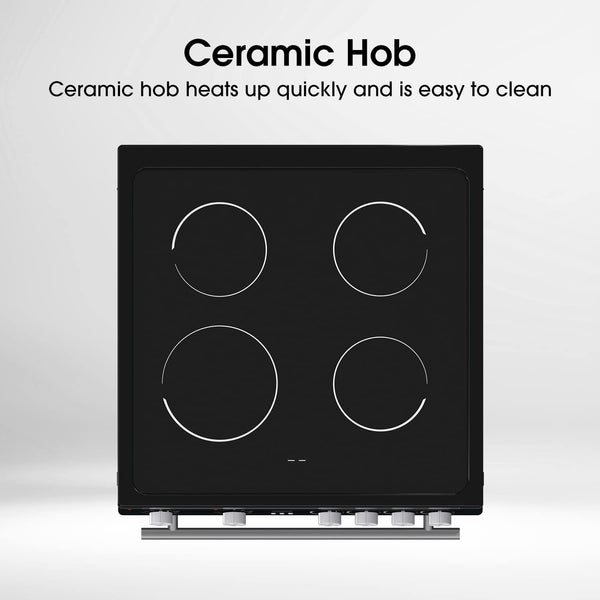 Hisense HDE3211BBUK 60Cm Electric Cooker with Ceramic Hob-Black , a Rated Double Oven