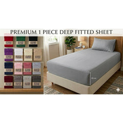 Extra Deep Fitted Sheets 30cm deep pocket with Elastic Cornes For Perfect Mattress Fit, Available in Single,Double, King,& SuperKing Size